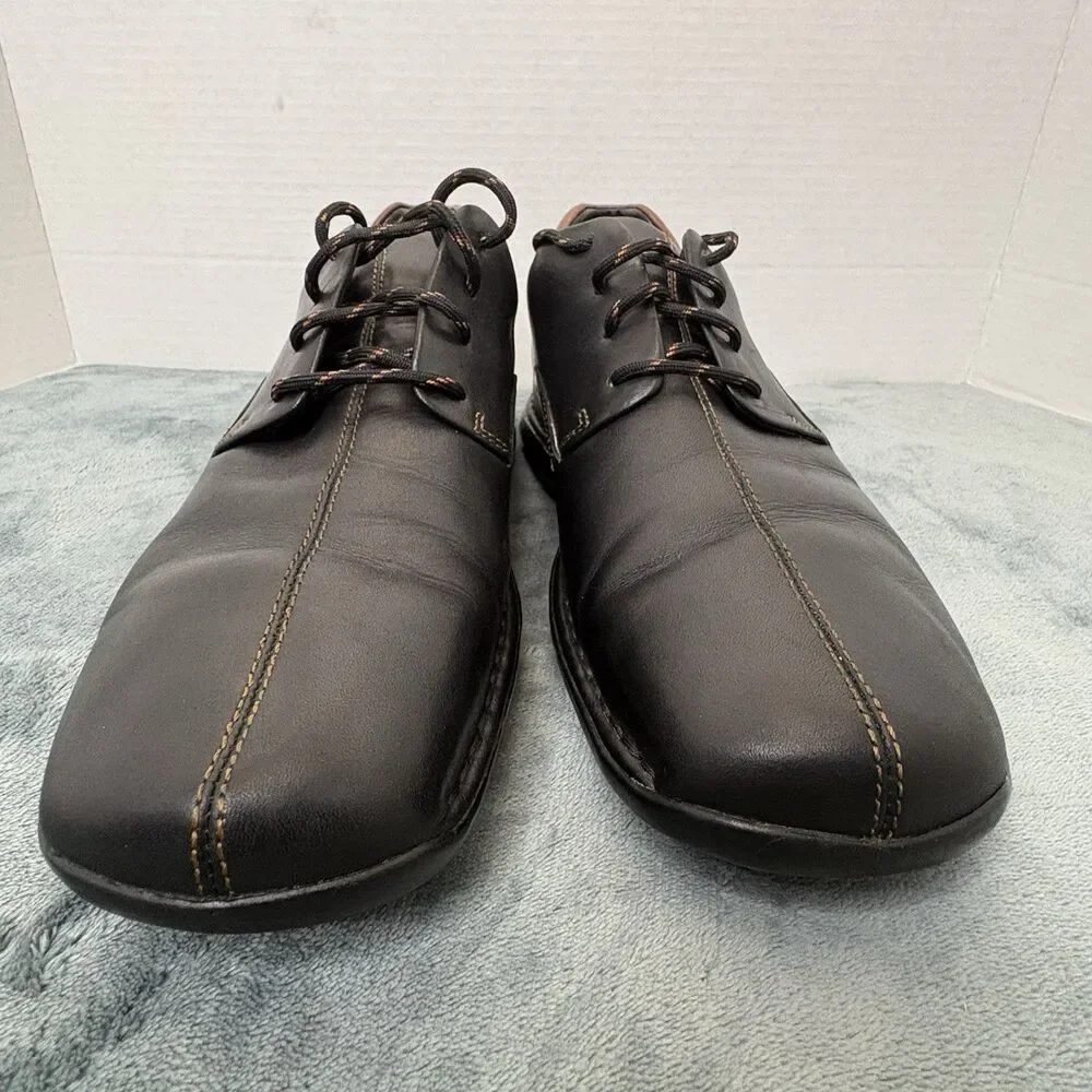 Cole Haan Zeno C07483 Black Leather Split toe Lace Up Oxford Shoes Mens 9 W